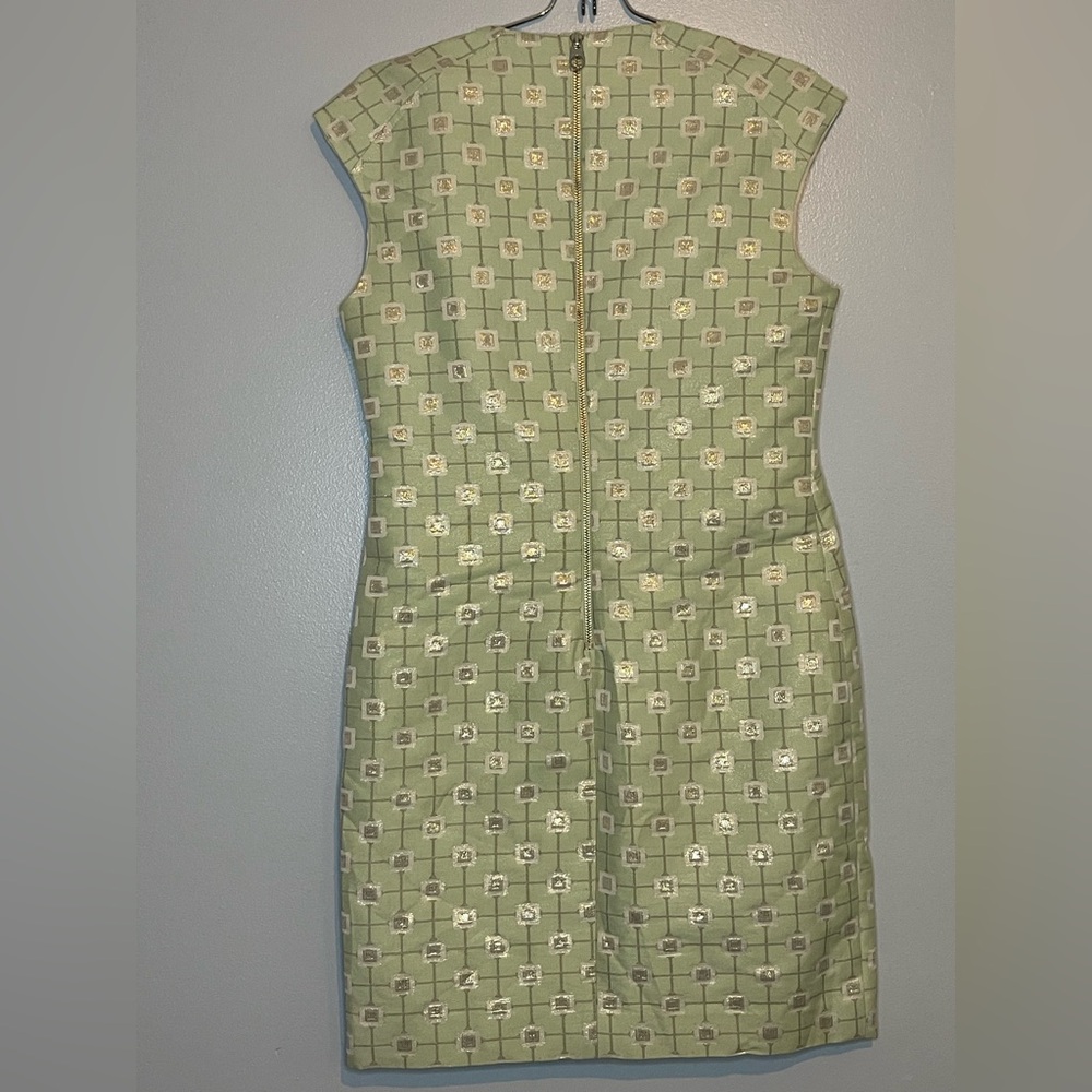 Ted Baker Mint And Gold Patterned Mini Dress - image 4